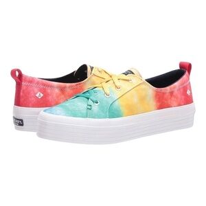 SPERRY WOMEN'S CREST VIBE PLATFORM SNOWCONE ICE CREAM MULTI CASUAL SHOES
